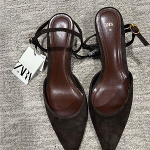 Zara Elegant Brown Women's Shoes 7.5